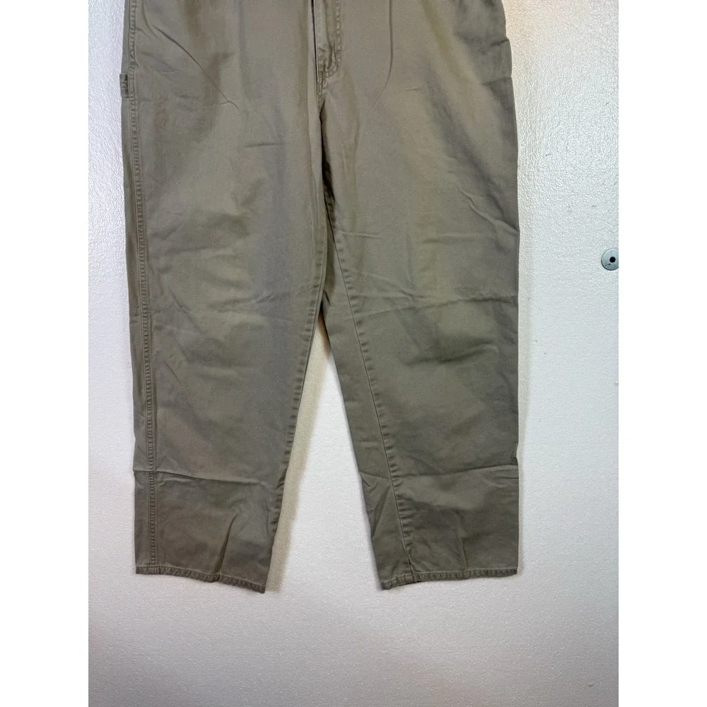 Wrangler‎ Pants Jeans Mens 34x32 Carpenter Khaki Beige Work Casual Straight Leg
